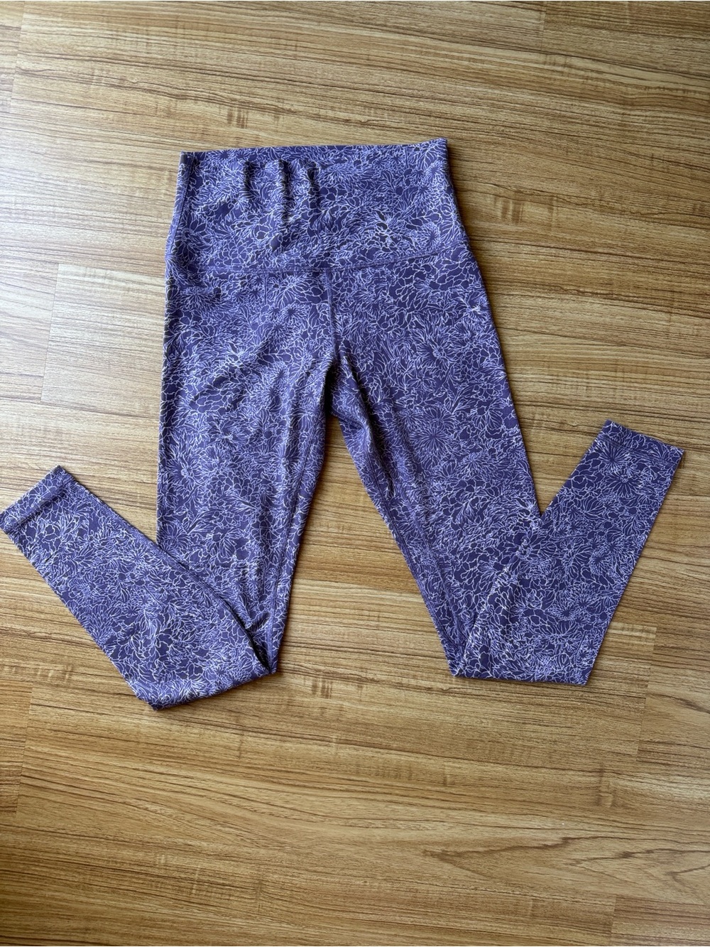 lululemon athletica Purple Floral-Print High-Rise Leggings